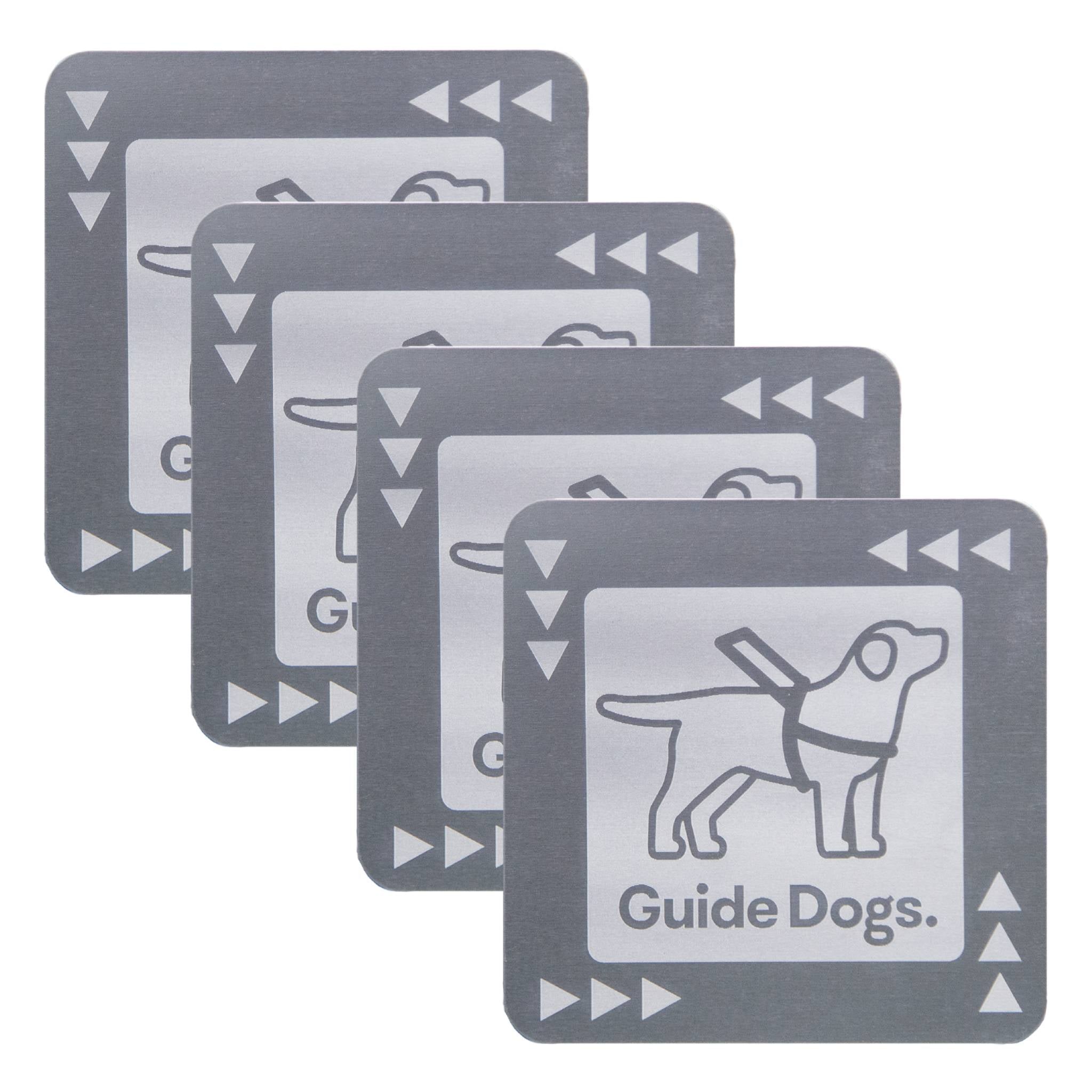 Guide Dogs Silver Etched Coaster 4-Pack